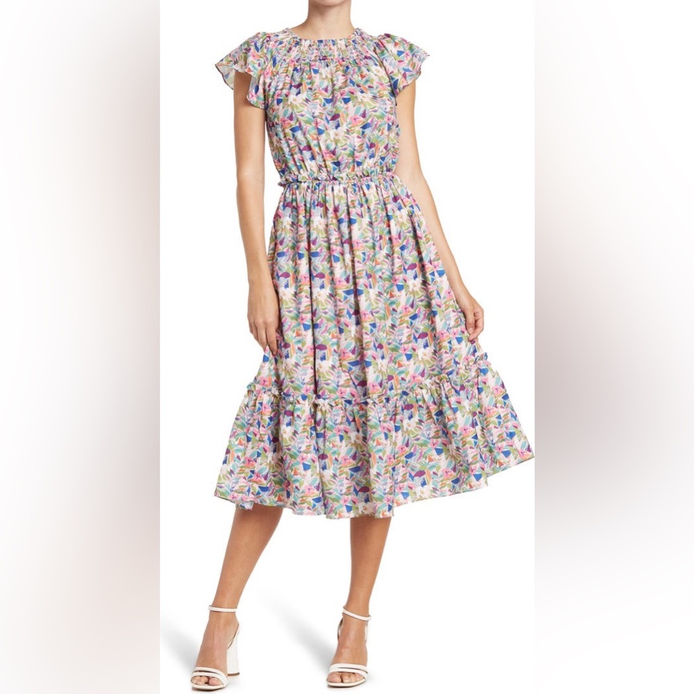 NSR ruffle floral dress size M